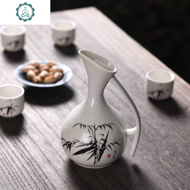 传统陶瓷白酒杯古风家用酒壶白酒酒具套装日式分白酒杯