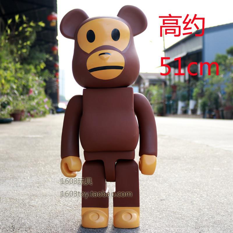 潮流玩具暴力熊积木熊e-sal大嘴猴手办模型居家公仔摆件 大号
