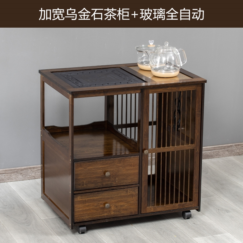 庄子然新中式移动茶桌家用小茶台客厅茶车阳台泡茶几烧水壶一体套装