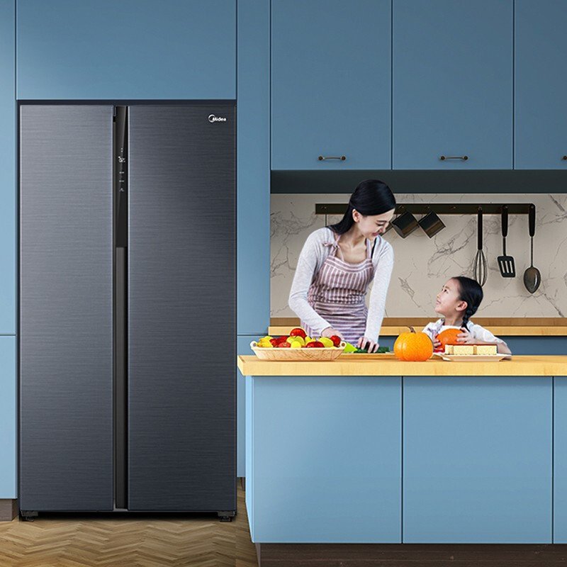 美的 BCD-601WKPZM(E) 601升对开门智能省电冰箱 家用大容量风冷无霜