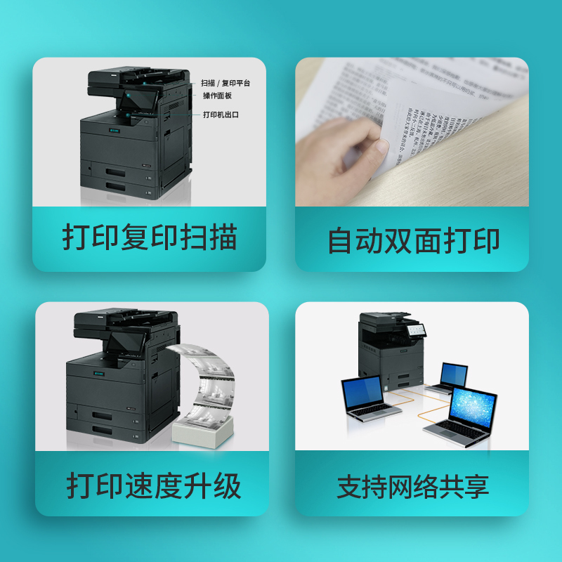 立思辰(LANXUM)A3彩色复合机GM8540cdn、多功能工作台、外置装订器、小册子装订器、连接器套装高清大图