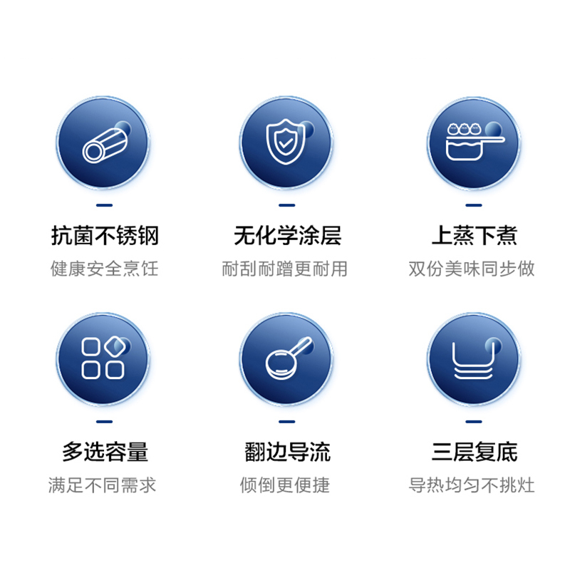爱仕达奶锅抗菌不锈钢16CM儿童泡面婴儿辅食锅煮奶小锅加厚复底电磁炉燃气通用 NS16B7WG