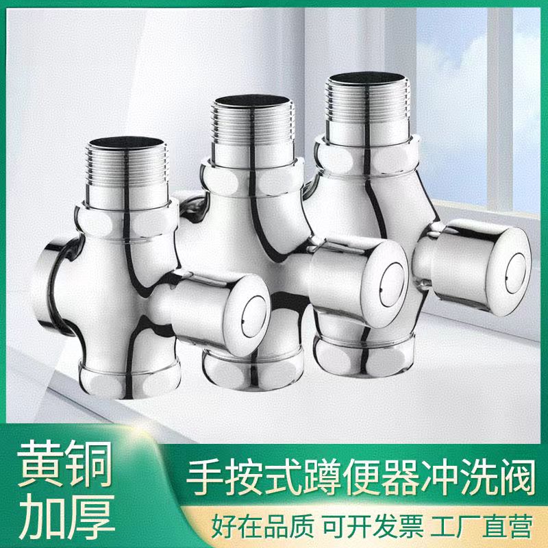 沃奈斯 Oh nice 冲洗阀 手按式延时冲洗阀 全铜款【进水口1寸】特大体 个