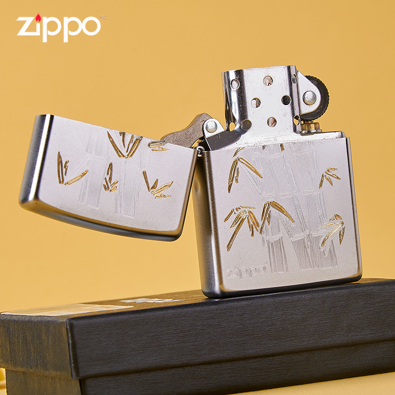[苏宁自营]Zippo之宝煤油打火机节节高富贵竹新款创意火机祝福男士自用送礼zippo
