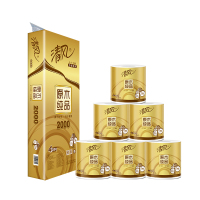 清风原木纯品金装4层200g卷纸10卷/提