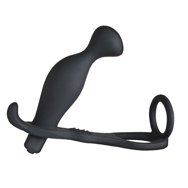 云曼(Yunman) G点后庭按摩器 刺激肛自嗨玩快感锁精阳具环外出肛塞gay情趣用品 双环肛塞-10频震动异型款高清大图