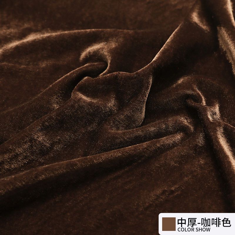 金丝绒布料 加厚黑色红色背景布装饰会议桌布窗帘面料 绒布地摊布