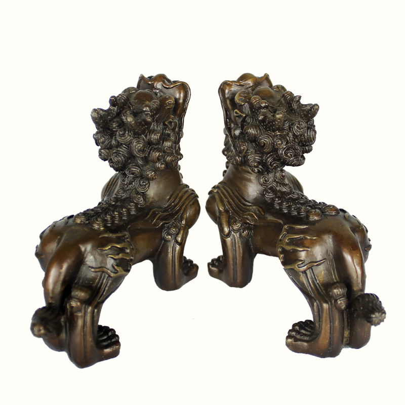 礼品之家纯铜小麒麟风水摆件工艺品招财麒麟