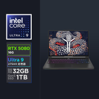 联想(Lenovo)拯救者Y9000P 2025 AI元启电竞游戏本笔记本电脑 定制(Ultra 9 275HX 64G 2T RTX5080 2.5K240Hz)黑色