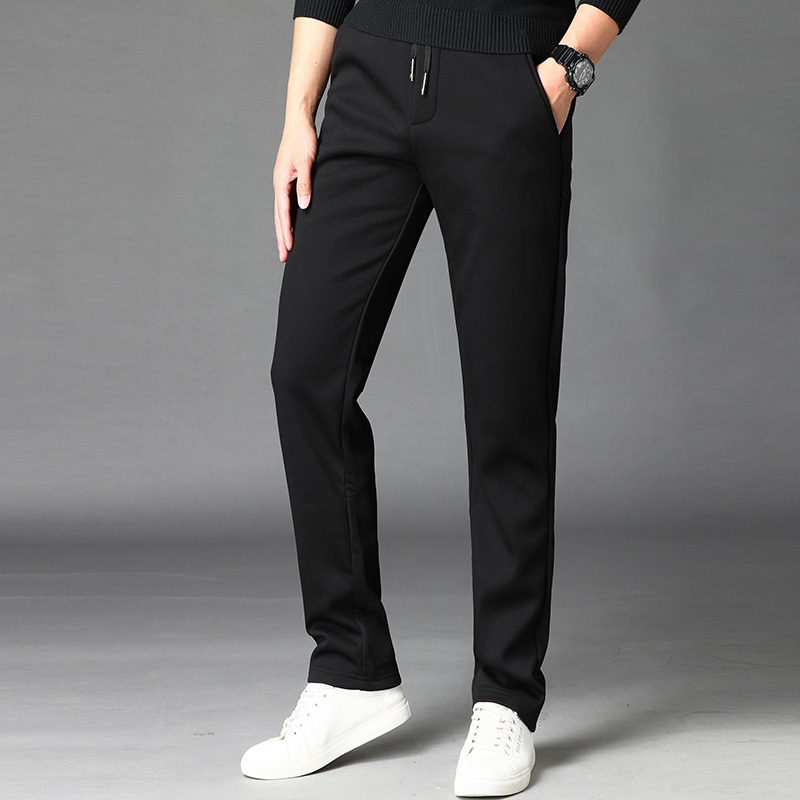 休闲卫裤男抽绳松紧腰春秋季直筒宽松运动长裤子青年韩版男裤潮高清大图