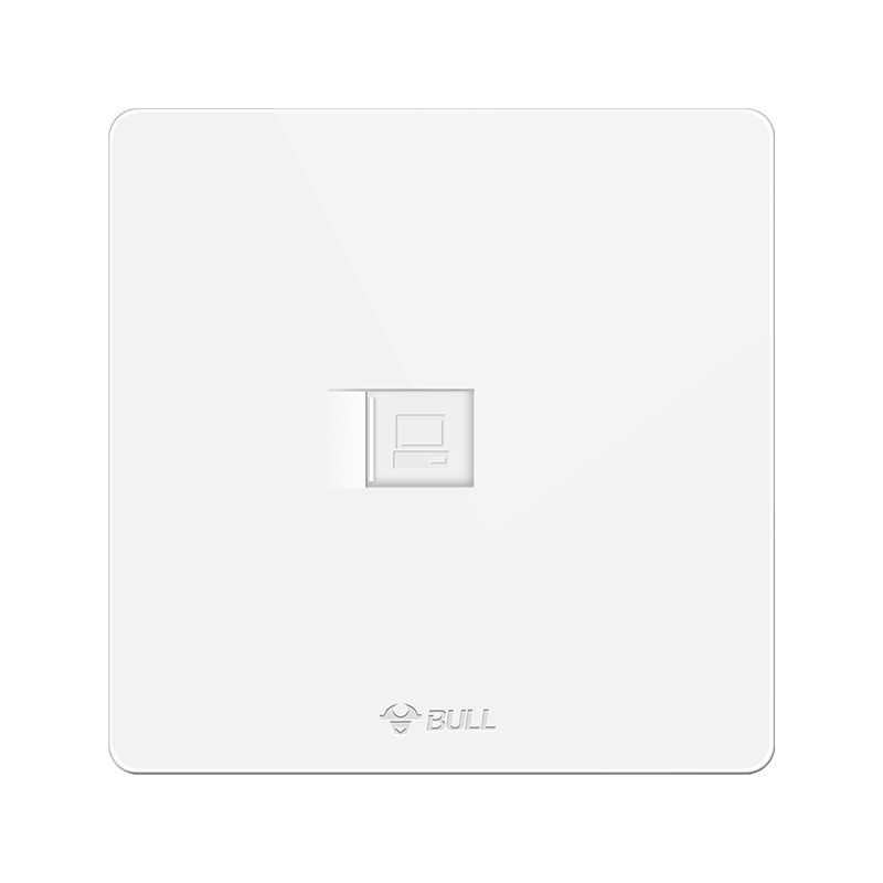 bull公牛86型开关插座g12大板白六类网线插座6类电脑网络插座面板电脑