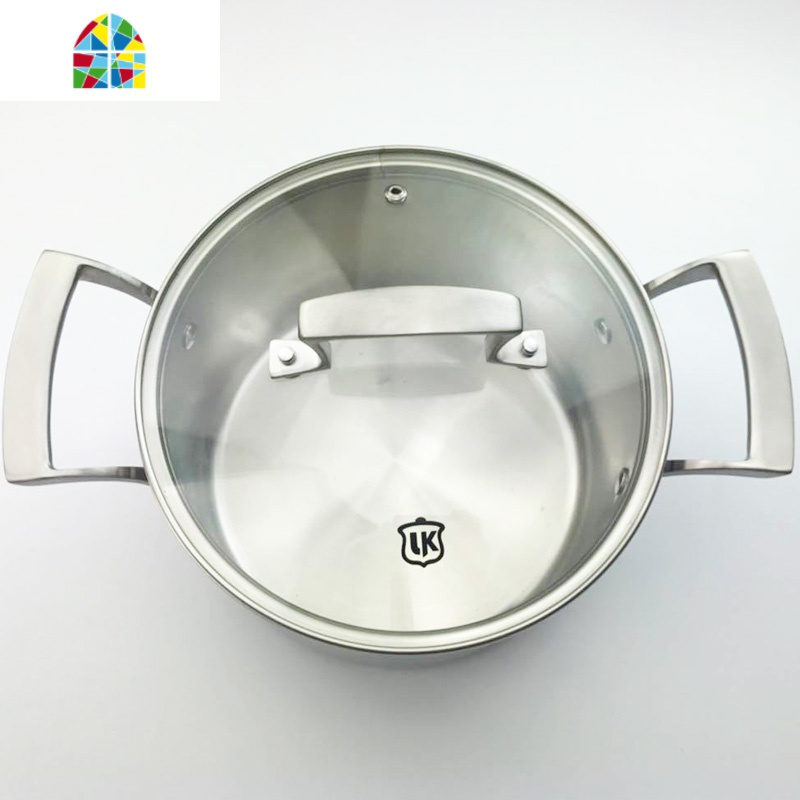 18/10不锈钢304大容量锅三层钢一体成型蒸汽锅