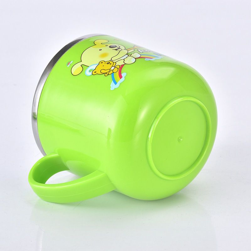 幼儿园学生水杯带盖可爱卡通杯子304不锈钢儿童水杯夏季防摔防烫小萌
