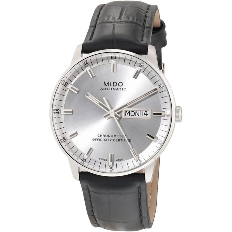 Mido瑞士手表 天文认证指挥官系列商务休闲自动机械男表 银盘皮带高清大图