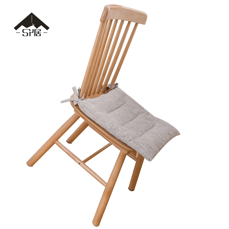 三人居 简约水洗餐椅垫40*40cm/个高清大图