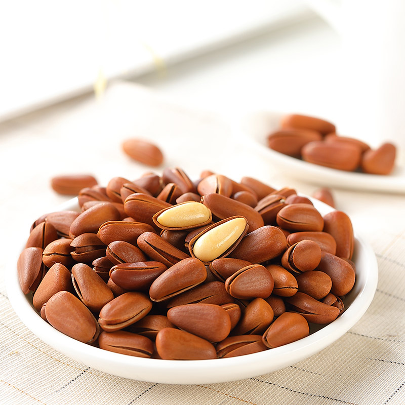 [领卷99-60]刻凡东北开口松子60g/袋装坚果炒货手剥松籽干果零食小吃高清大图