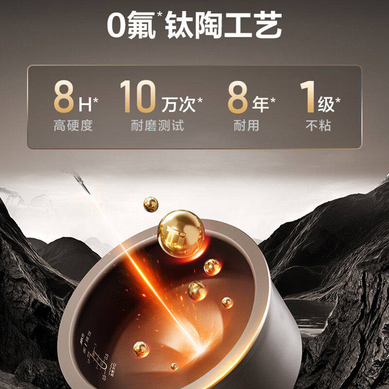 苏泊尔IH电磁加热5L电饭煲银灰色方形煲微电脑控制液晶 F50H73高清大图