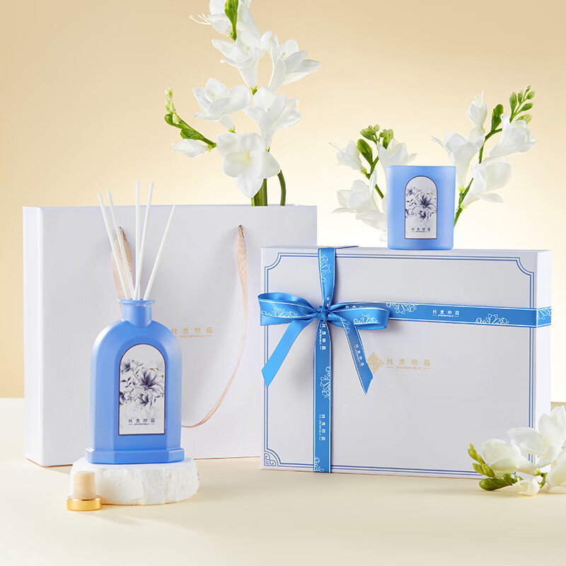 共禾京品 ZFARCOM240002 白玉兰香薰礼盒套装 扩香瓶*1+蜡杯*1+扩香棒*5
