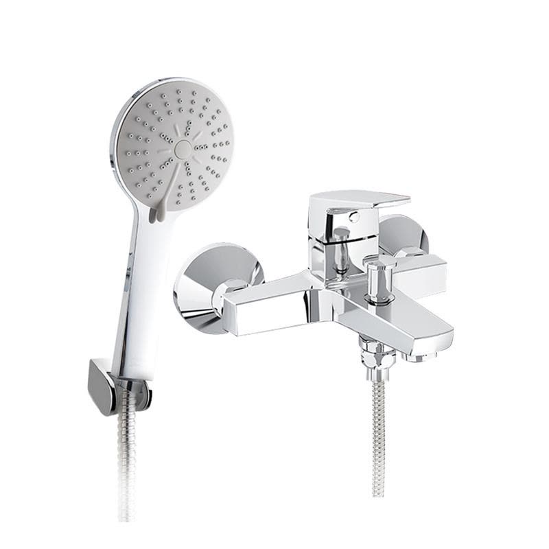 美标卫浴简方挂墙式浴缸龙头CF-T511全铜本体花洒淋浴喷头图片