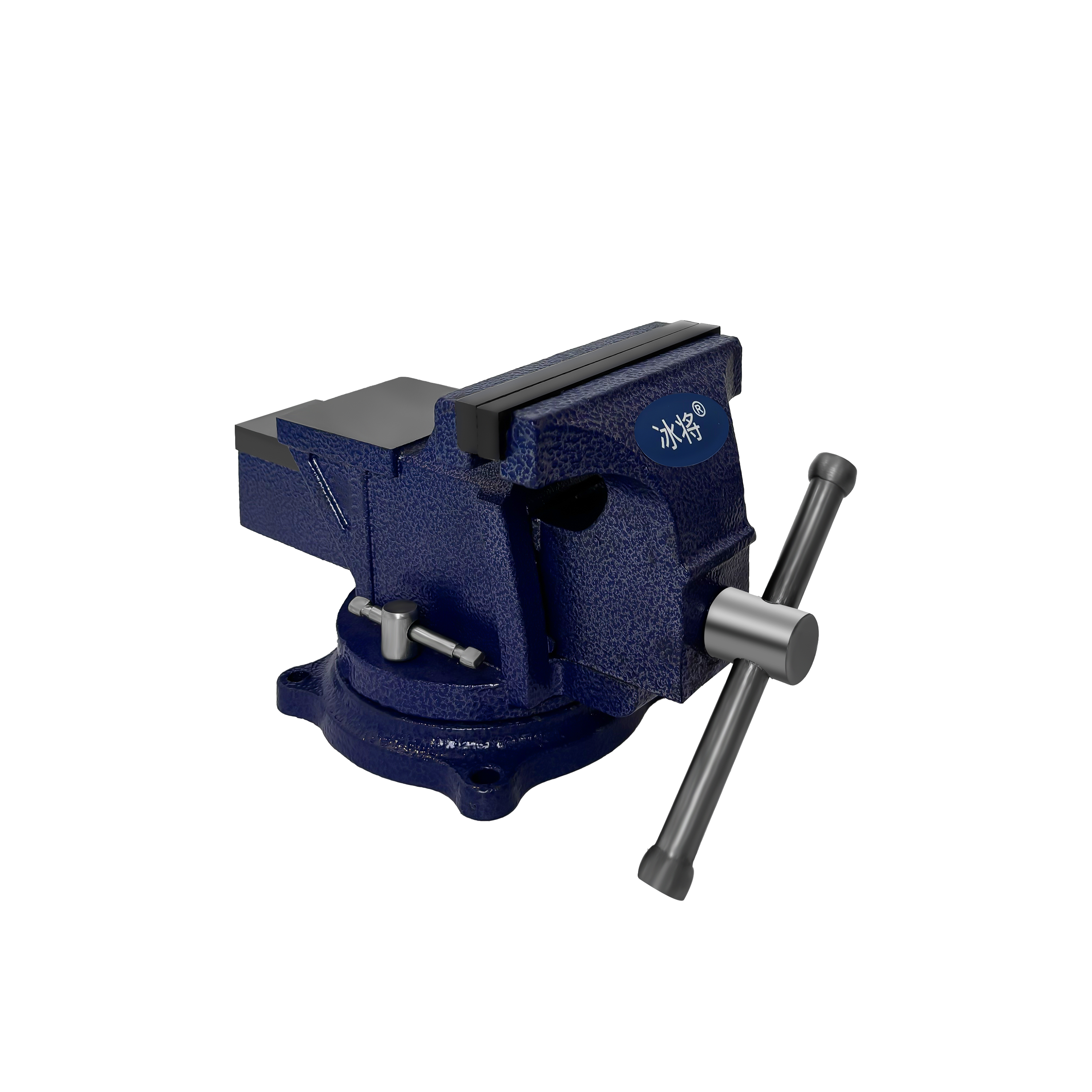 冰将 超重型台虎钳平口夹持小型台钳 6寸 台高清大图