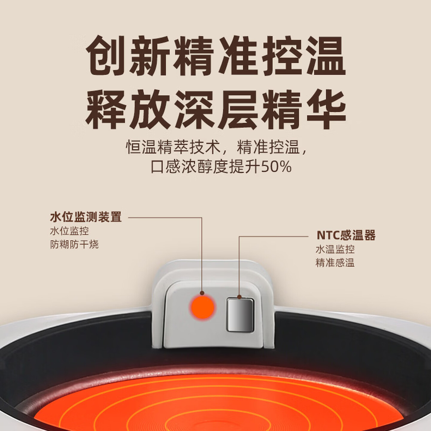 荣事达(Royalstar)全玻璃养生壶 烧水壶热水壶多功能恒温壶办公室养生烧水壶 纯钛滤网YSH12F16L(Ti)高清大图