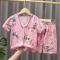 儿童睡衣夏季短袖小女孩中大童空调服薄款卡通宝宝女童套装家居服莎丞