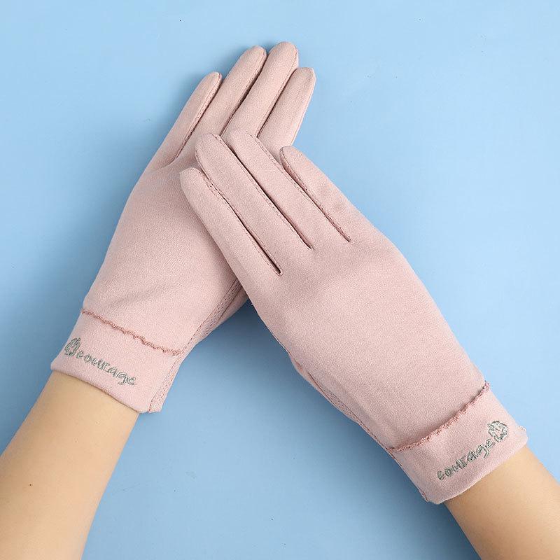 115k4手套开车骑行女夏薄款遮阳简约时尚触屏手套