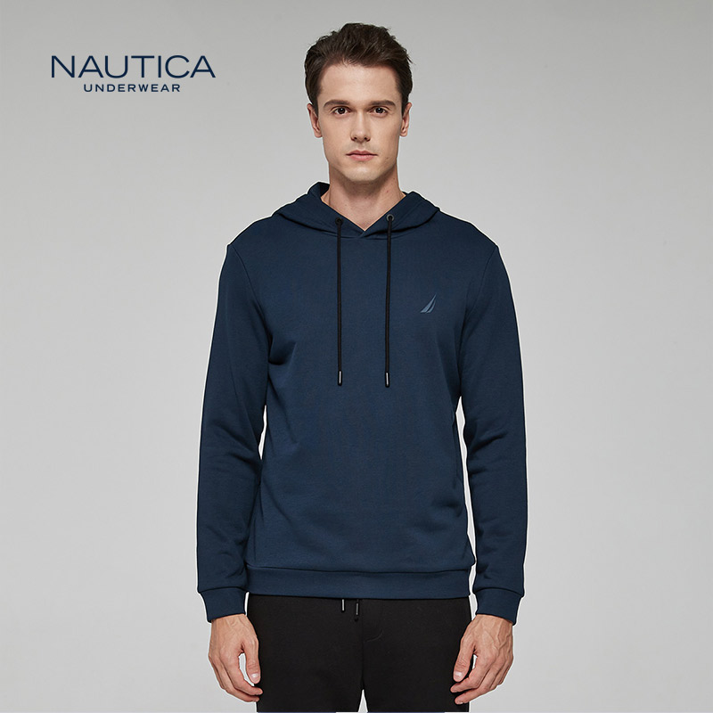 【5折价254】诺帝卡nautica underwear男士连帽多色家居长袖上衣