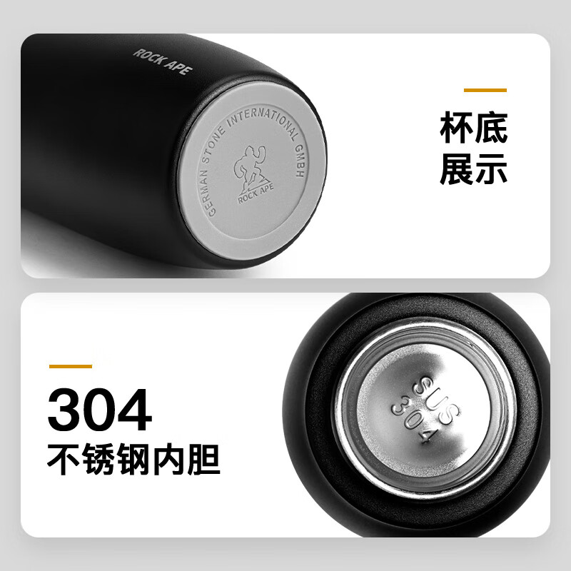 洛克猩球 不锈钢运动保冰保温杯RAB005-B高清大图