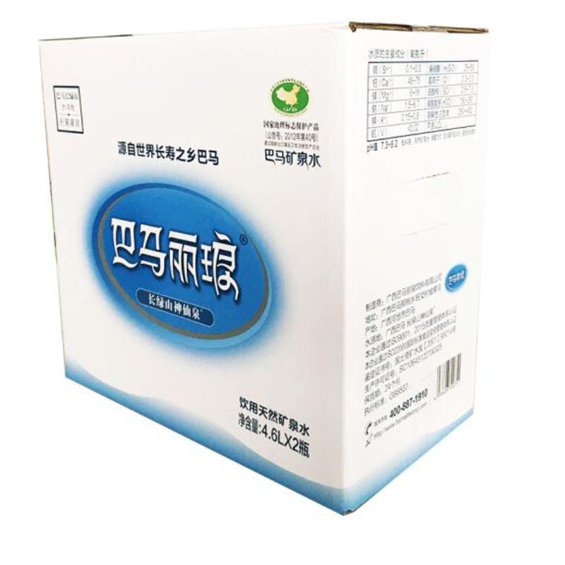 巴马丽琅 广西矿泉水4.6L*2桶(20箱) 巴马矿泉水桶装水碱性水 活泉水泡茶水