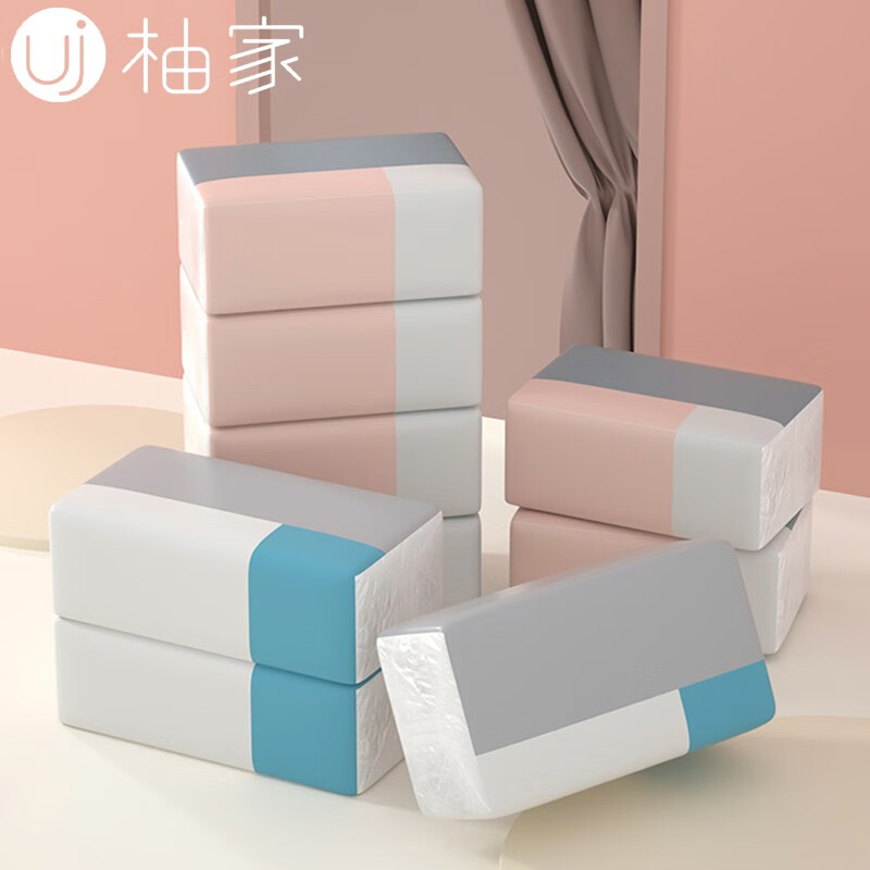 柚家超韧天然纸面巾146抽*18包整3354(影)高清大图