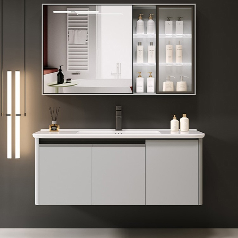 藤印象小户型浴室柜组合卫生间挂墙式一体陶瓷洗脸盆