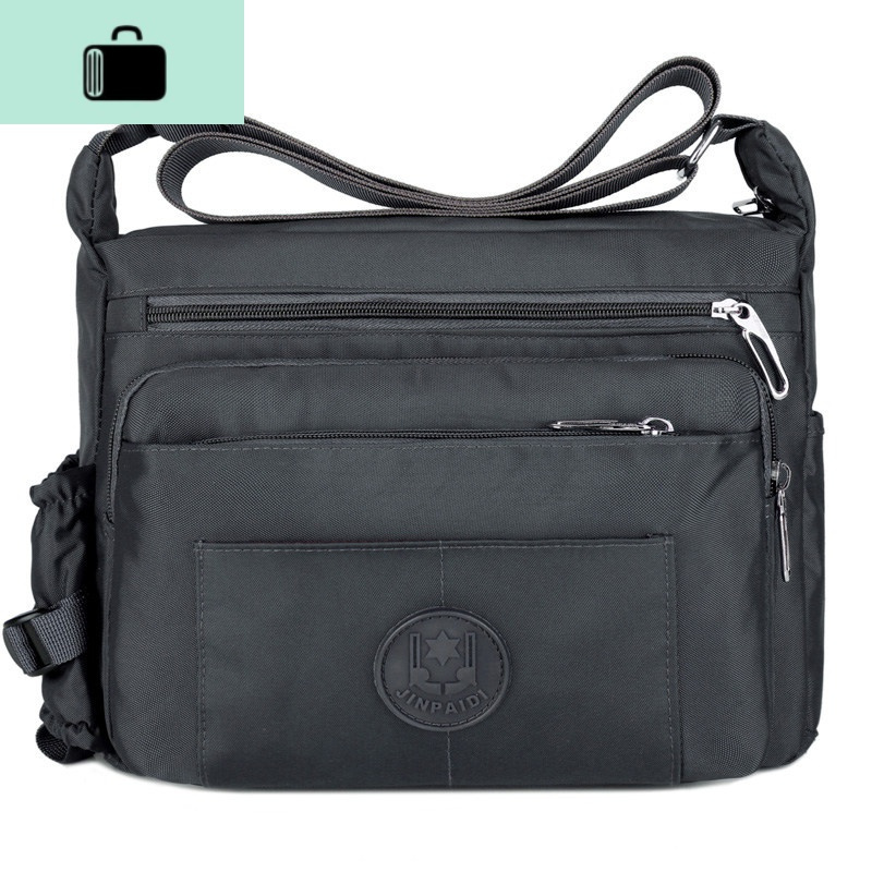 挎包男牛津布防水大容量男包户外休闲背包男士包包帆布单肩斜款包new