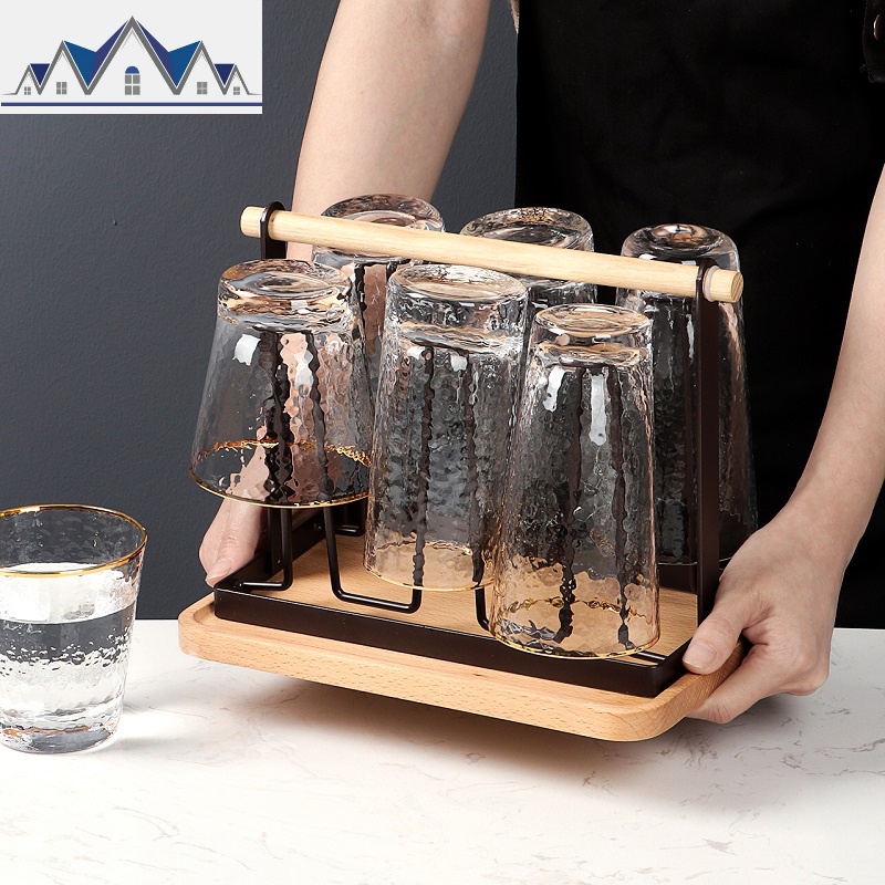铁艺杯架厨房置物架沥杯架水杯玻璃杯沥水架挂架酒杯收纳架子 三维工匠高清大图