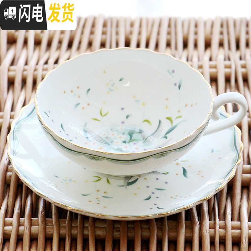 三维工匠咖啡杯套装欧式骨瓷荷口咖啡杯碟英式广口红茶杯田园风下午茶茶具 青藤之恋壶(400)咖啡器具高清大图