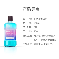 怀梦草 漱口水250ml*2瓶 双重薄荷精华深层清洁冰蓝劲爽多效全护清新口气