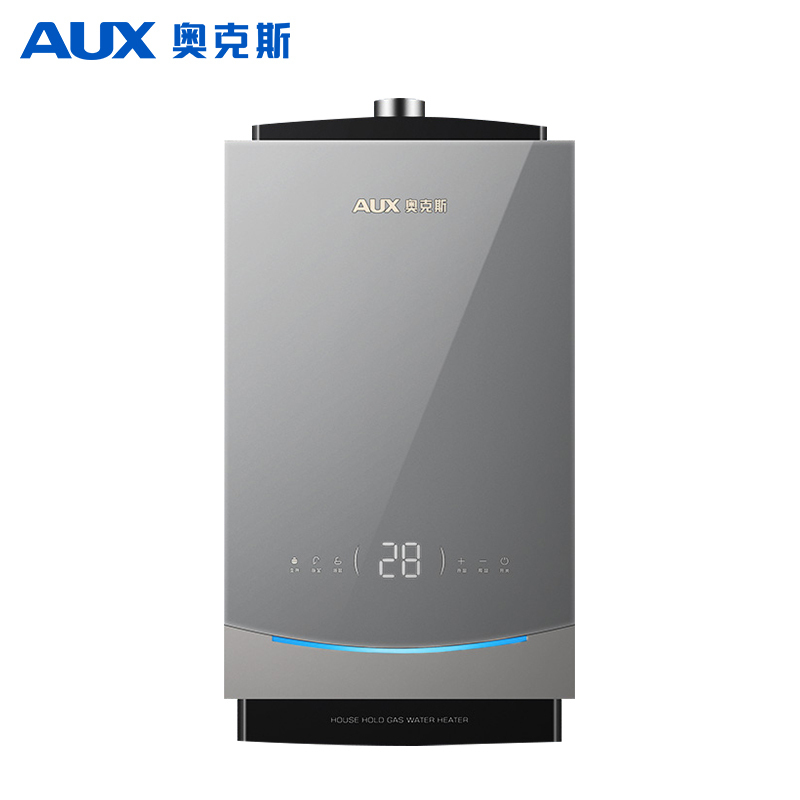 奥克斯(AUX)燃气热水器JSQ25-DA52L即热式家用零冷水13升天然气智能变频恒温强排式速热低压启动