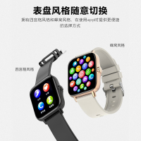 绘邦『官方正品』CT2蓝牙通话1.69全触屏自定义表盘Y13S睡眠运动智能手表手环 黑色黑钢