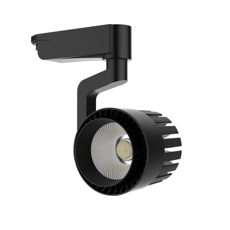 买二送一led轨道射灯20w30w轨道灯服装店cob射灯吸顶明装筒灯白壳支架