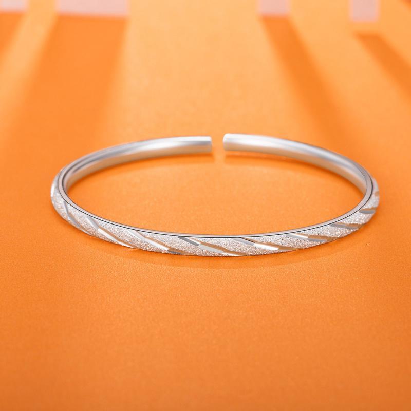 老庙黄金老庙足银手镯流星雨抽拉开口手镯银手镯女