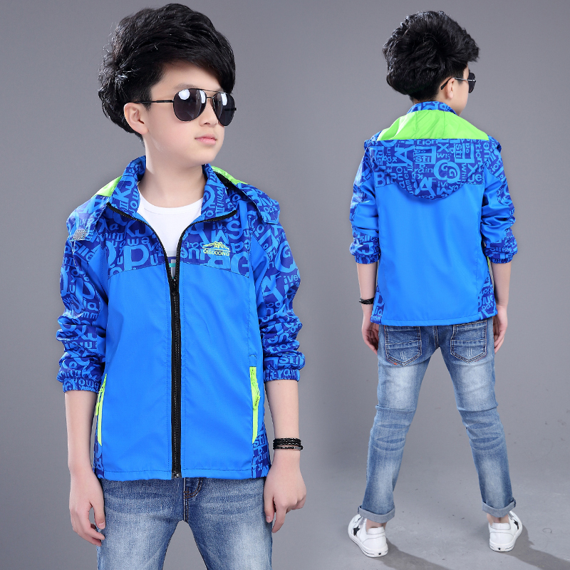 促销男童外套春秋装新款儿童冲锋衣童装中大童夹克男生小孩衣服韩版潮