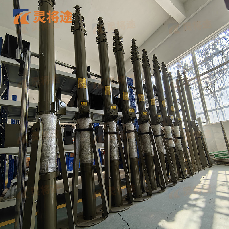 灵将途 可车载移动快装式 10米手动升降杆避雷针 LJT-A356-SD10高清大图