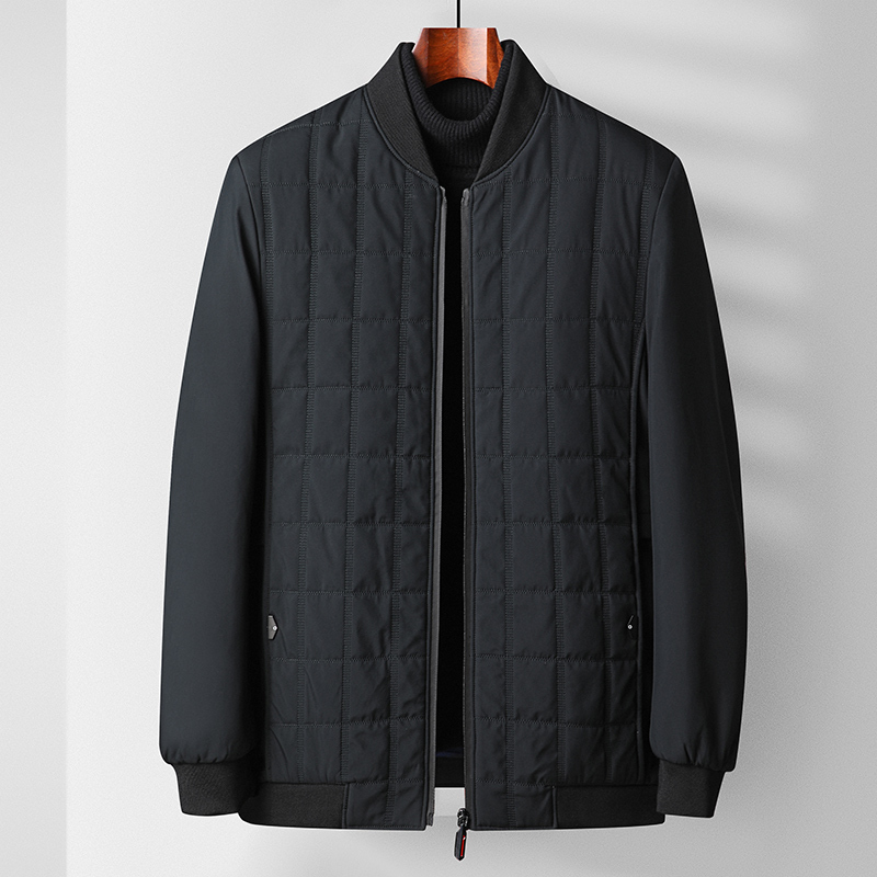 轻薄中年男棉衣爸爸冬装外套加厚小棉袄50岁父亲短款中老年棉服男棉衣