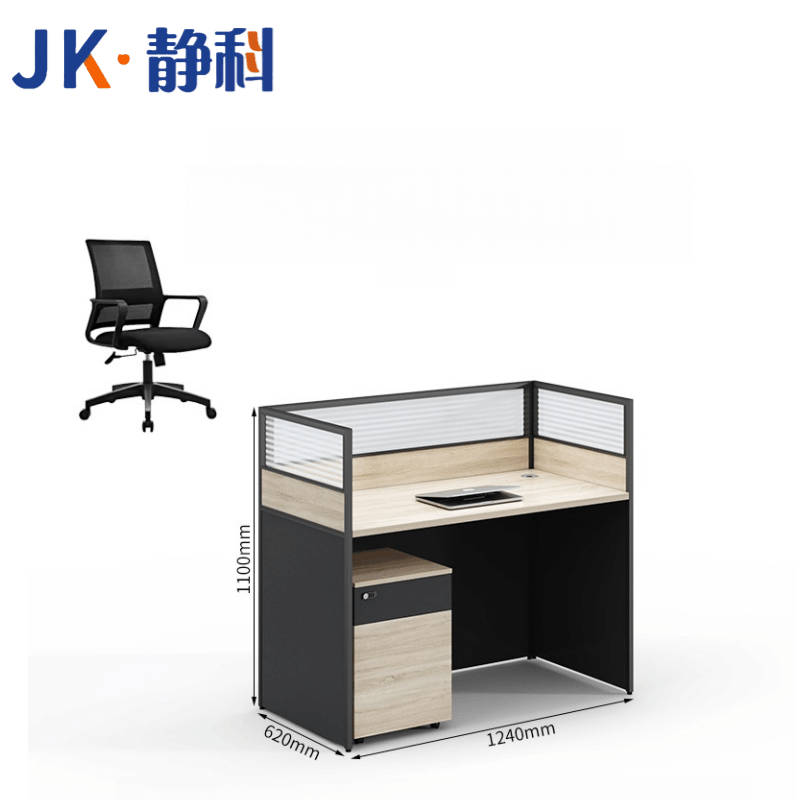 静科屏风办公桌图片
