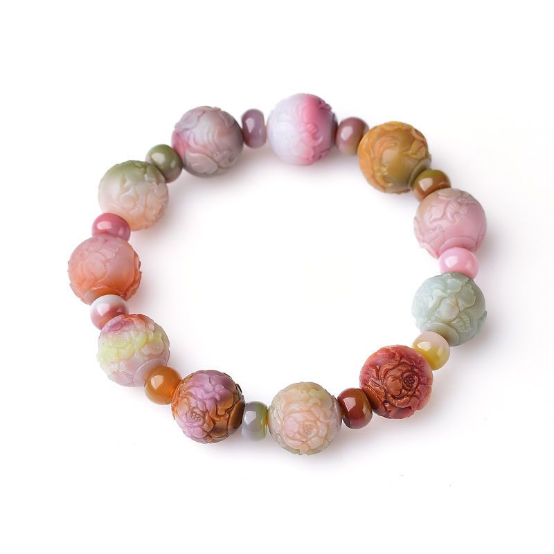 进直播间拍天然原矿盐源玛瑙老料糖果色吊坠手链手镯手串项链珠宝男女