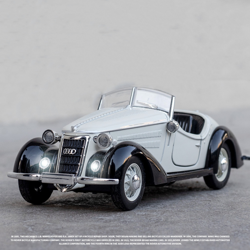 合金车模1:32正版授权奥迪漫游者w25k汽车模型敞篷老爷车男孩儿童玩具