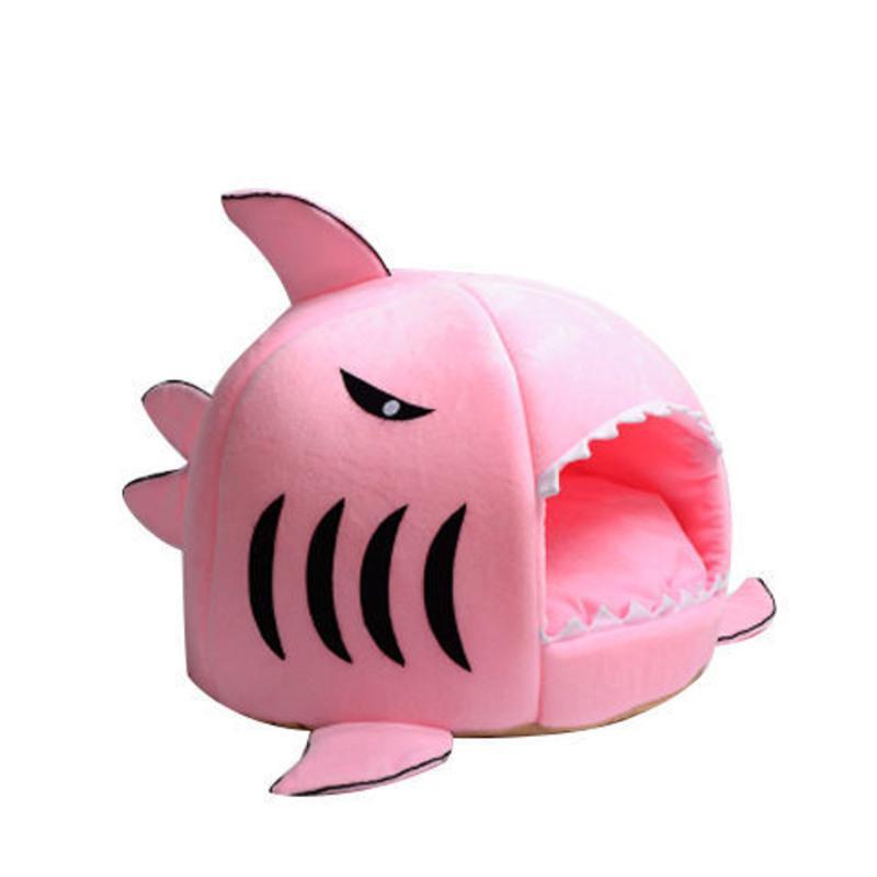 新品狗狗蒙古包狗窝中小型犬窝四季宠物用品房子窝猫窝精品粉色鲨鱼窝