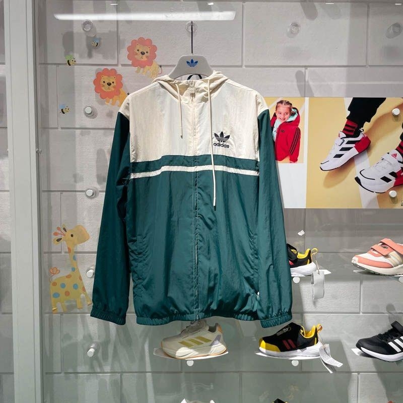 adidas/阿迪达斯三叶草连帽外套运动休闲梭织男装夹克IU0201 C高清大图