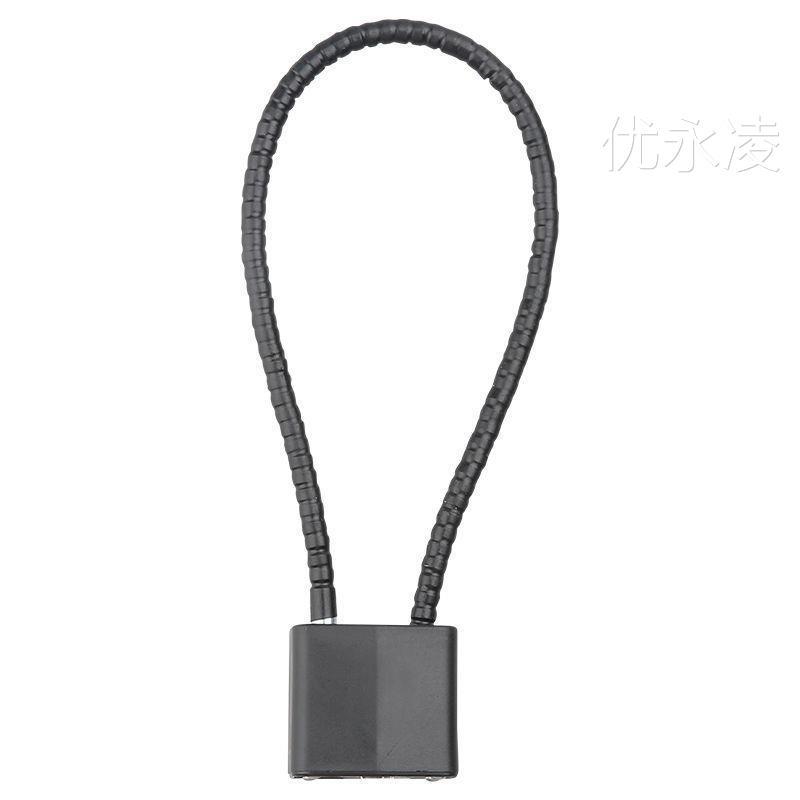 苏识 1610793钢丝绳挂锁 33×33×13mm 内长8.5mm 黑色 不通开(单位:个)