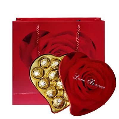 Ferrero Rocher/费列罗榛果威化进口巧克力14粒心型礼盒装结婚喜糖零食品